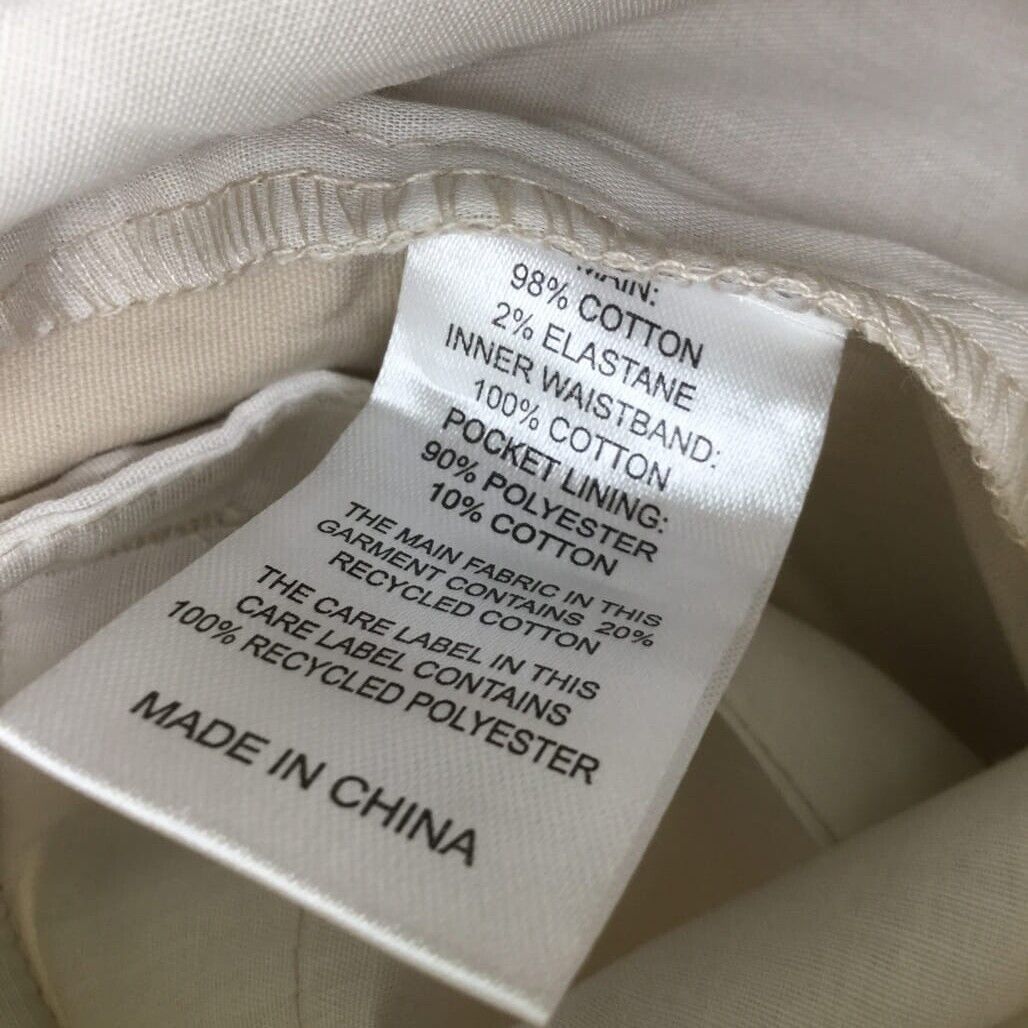 NEW Jay Jays Chino Cotton Blend Fold Up Cuff Stretch Shorts Beige Mens Size 26