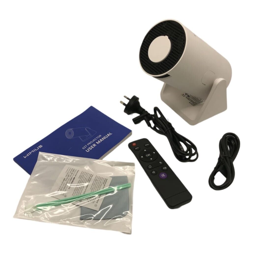 Wimius S27 1080p White Portable Mini Video Projector w/ WiFi & Bluetooth DEMO