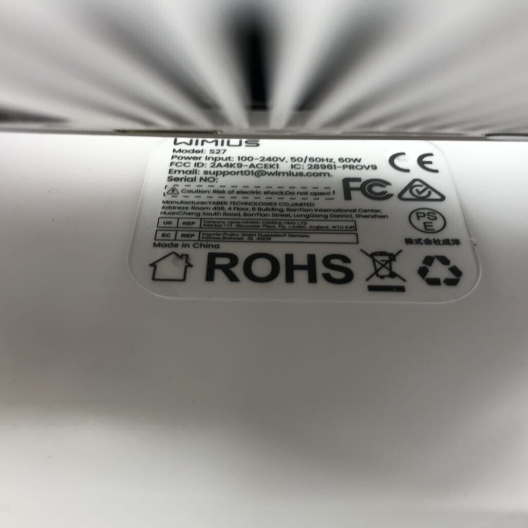 Wimius S27 1080p White Portable Mini Video Projector w/ WiFi & Bluetooth DEMO