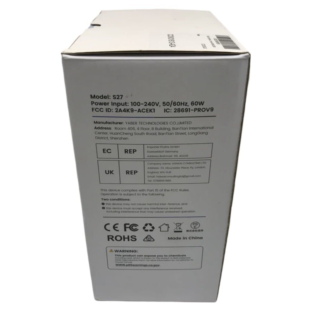 Wimius S27 1080p White Portable Mini Video Projector w/ WiFi & Bluetooth DEMO