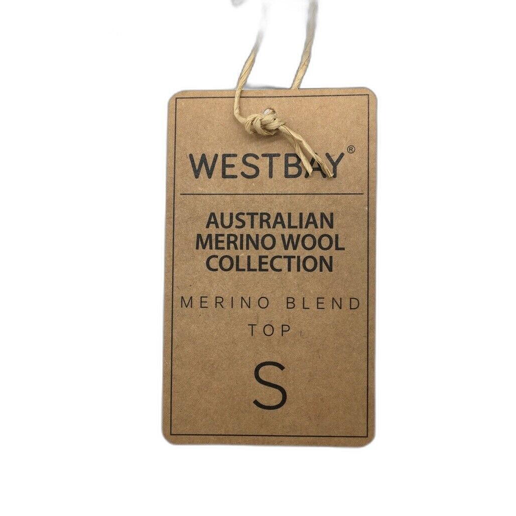 NEW Westbay Australian Merino Blend Crew Neck Black Knit Top Mens Size S