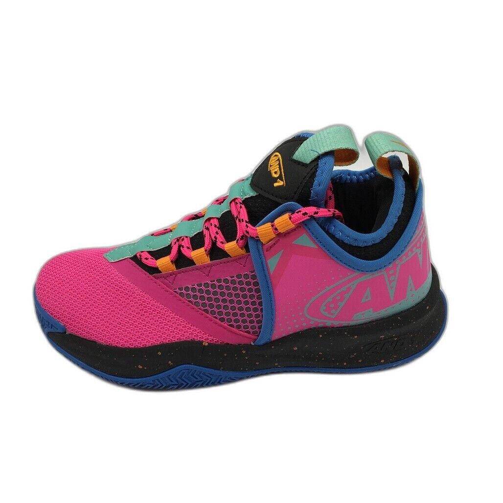 AND1 Charge Pink Black Basketball Sneaker Shoes Kids Unisex Size