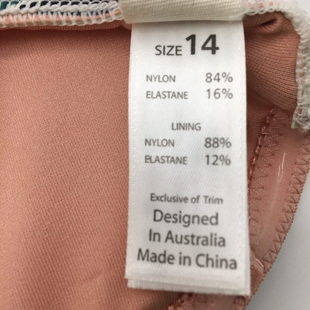 Milea Multi-coloured Striped Bandeau Swim Summer Ladies Top Size 14 NEW