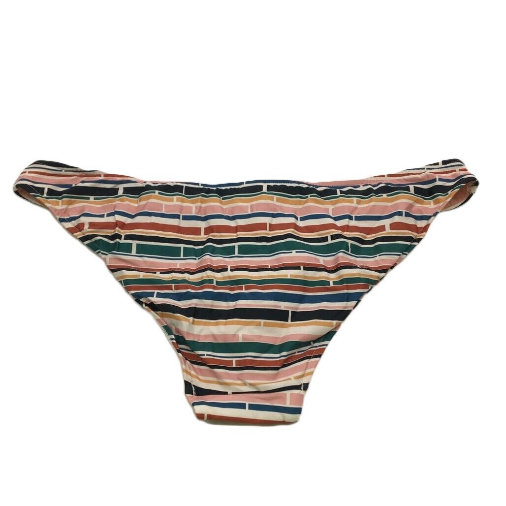 Milea Striped Colourful Brown Swim Summer Ladies Bikini Bottom Size 16 NEW