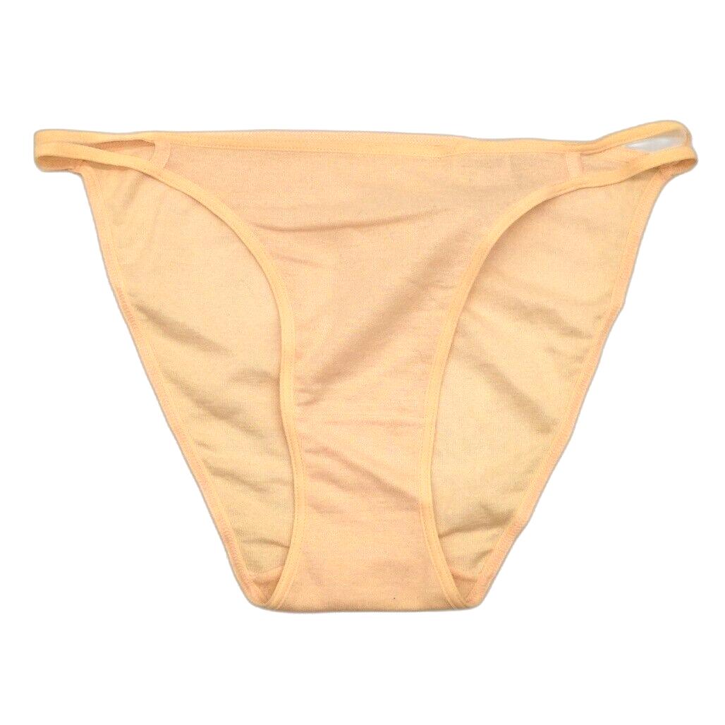 Manufat Pink Plain Stretch Brief Bikini Underwear Ladies Size Italy 3 / L NEW