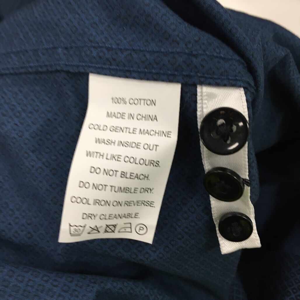 Sample Jeanswest Men Navy Blue Every Day Dimond Shirt with Pocket Size L NEW