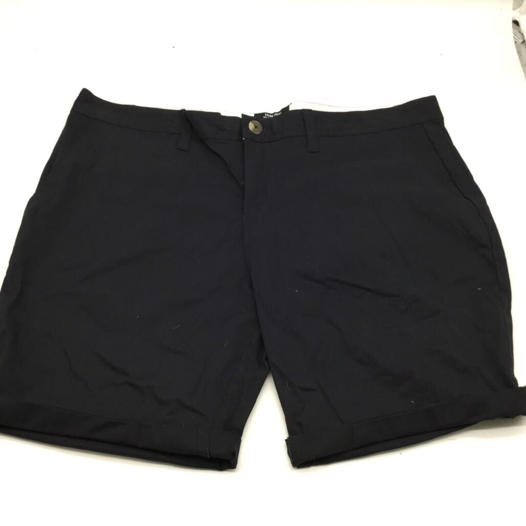 NEW Jay Jays Chino Cotton Blend Fold Up Cuff Stretch Shorts Black Mens Size 40
