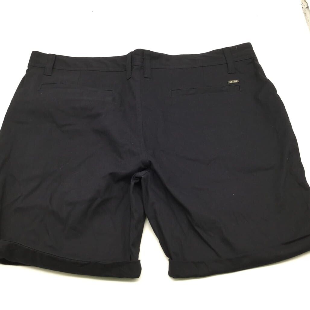 NEW Jay Jays Chino Cotton Blend Fold Up Cuff Stretch Shorts Black Mens Size 40