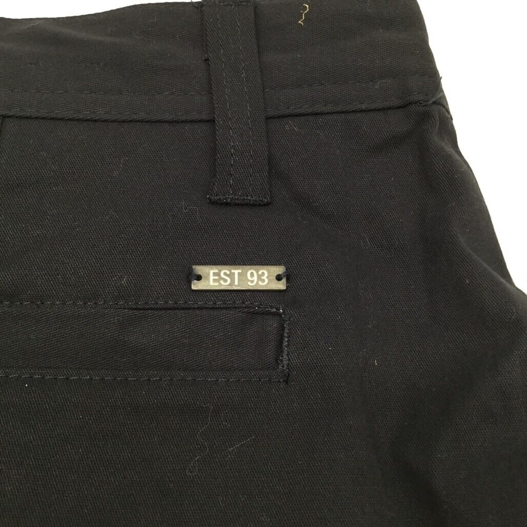 NEW Jay Jays Chino Cotton Blend Fold Up Cuff Stretch Shorts Black Mens Size 40