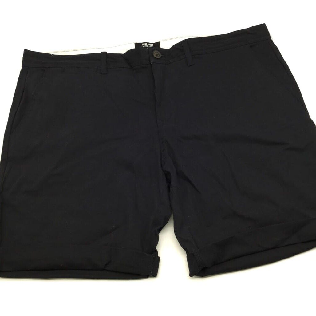 NEW Jay Jays Chino Cotton Blend Fold Up Cuff Stretch Shorts Navy Mens Size 40