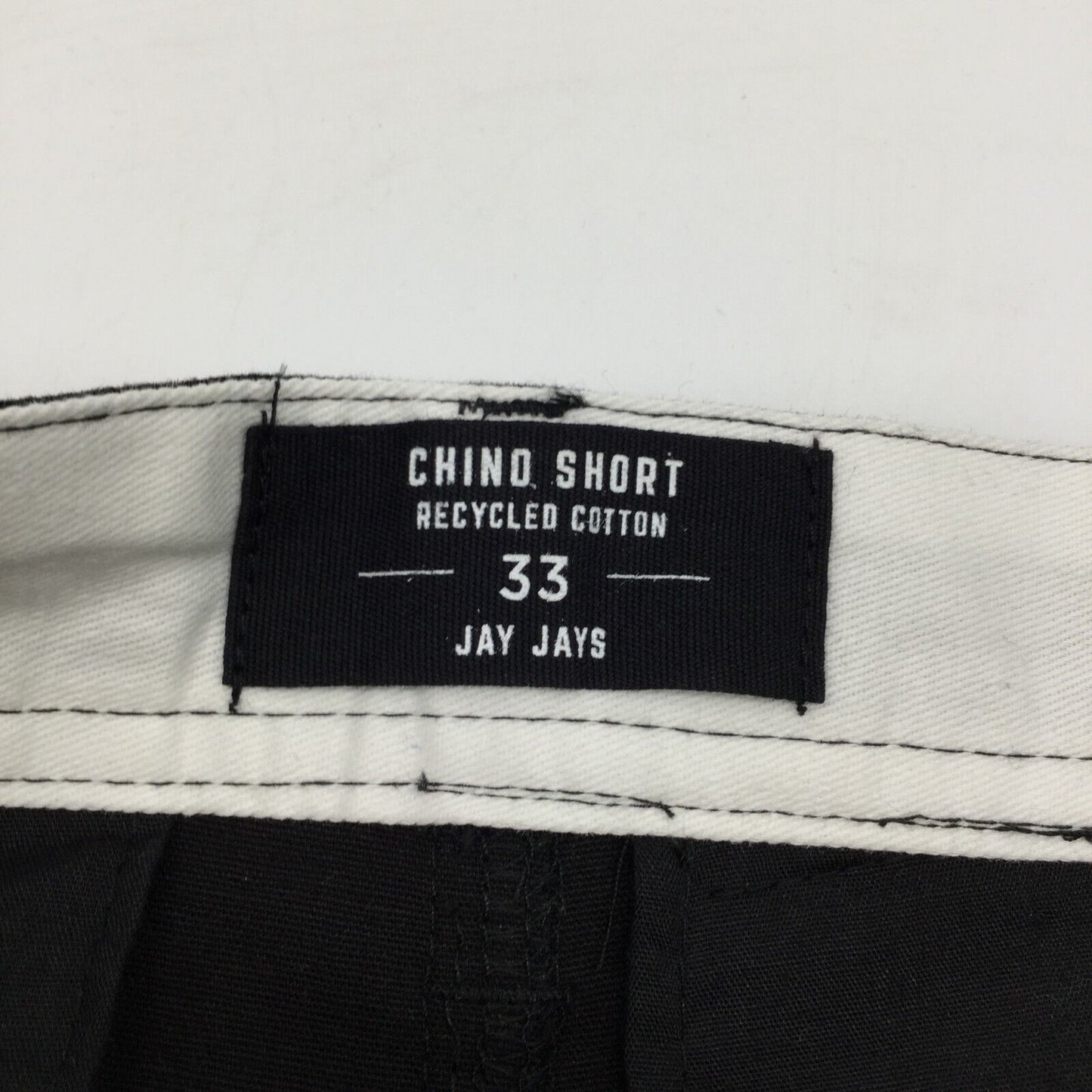 NEW Jay Jays Chino Cotton Blend Paisley Black & Grey Print Shorts Mens Size 33