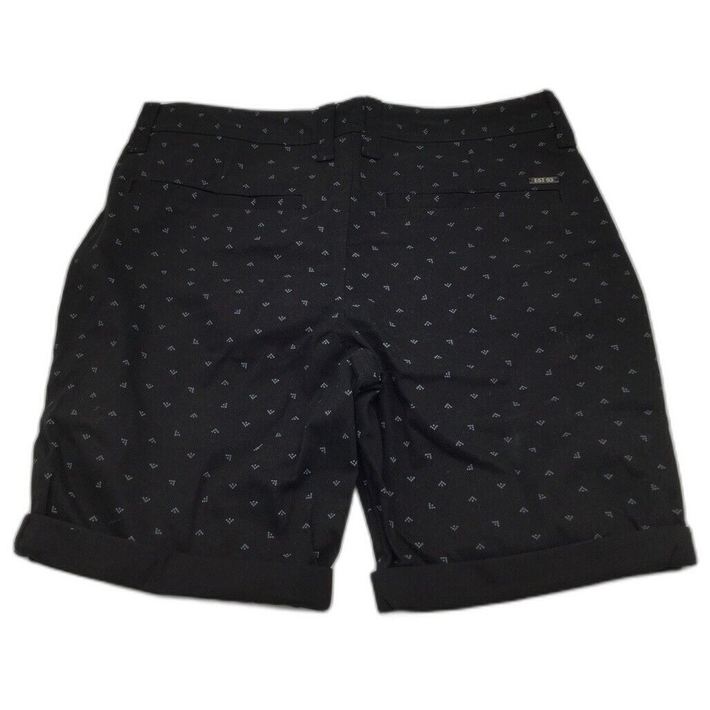 NEW Jay Jays Chino Cotton Blend Black & Grey Dot Print Shorts Mens Size 28