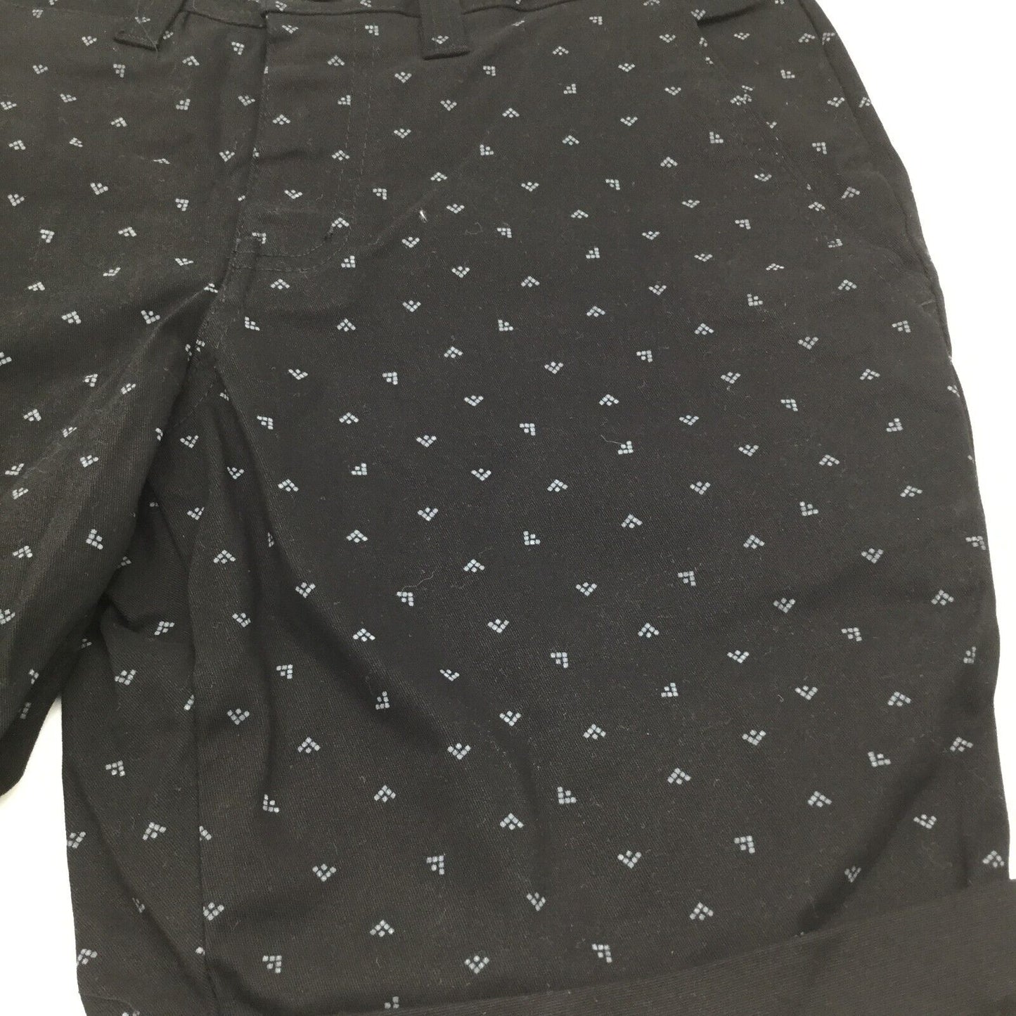 NEW Jay Jays Chino Cotton Blend Black & Grey Dot Print Shorts Mens Size 28
