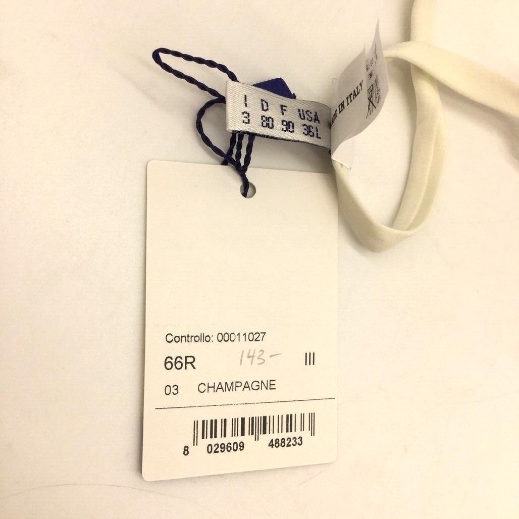 NEW Cotton Club Off-White Mesh Embroidered String Thong Ladies Underwear Sz I3