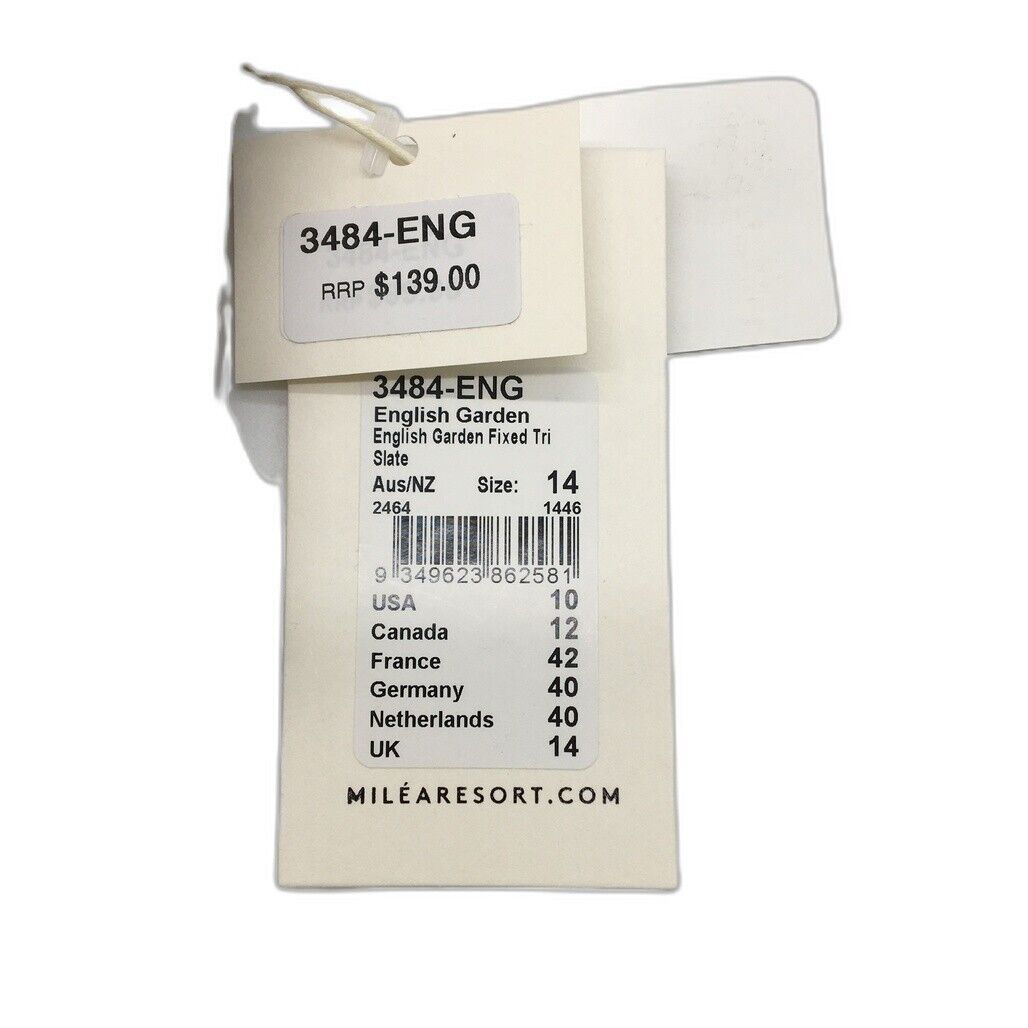 Milea Floral Daisy Print Black Soft Women Bikini Swim Top AU Size 14 NEW