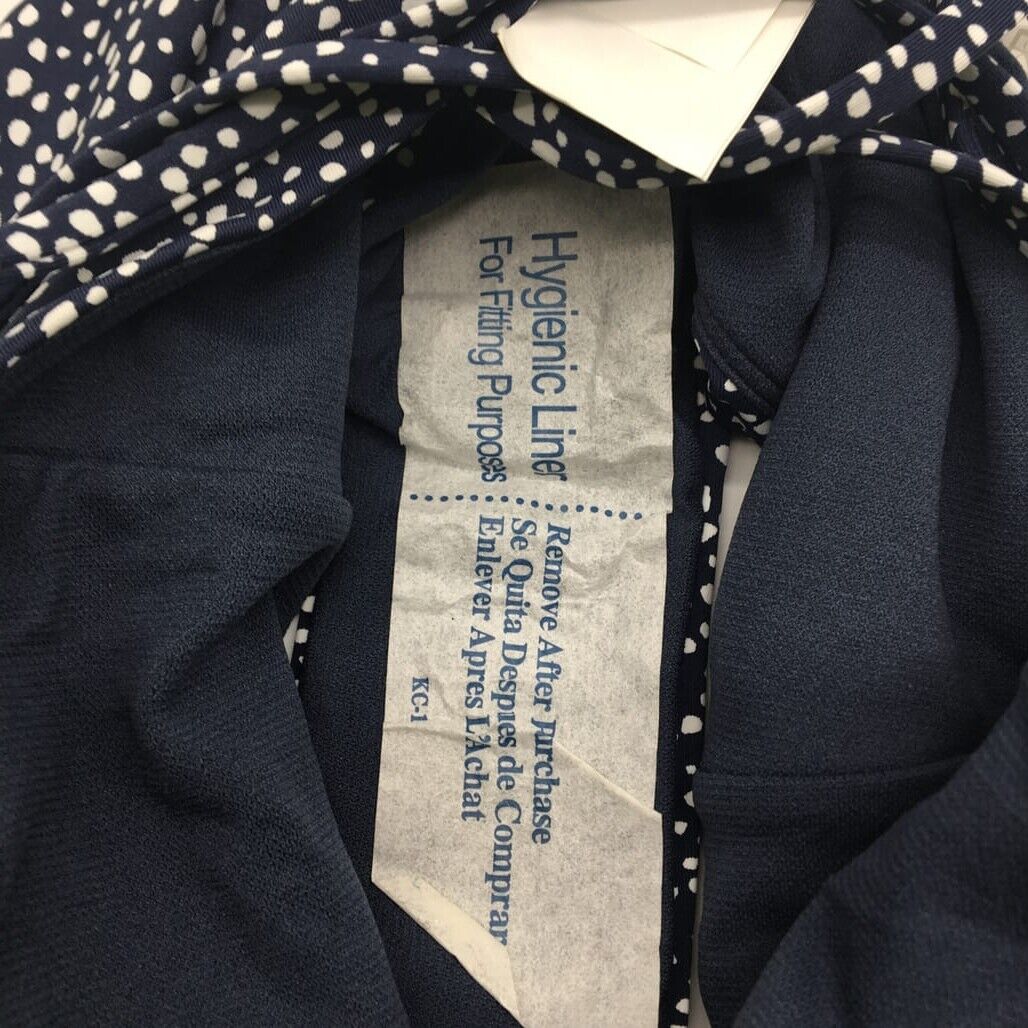 ROXY Polka Dot Navy Blue Open Back One-Piece Woman Swimwear Size XS NEW