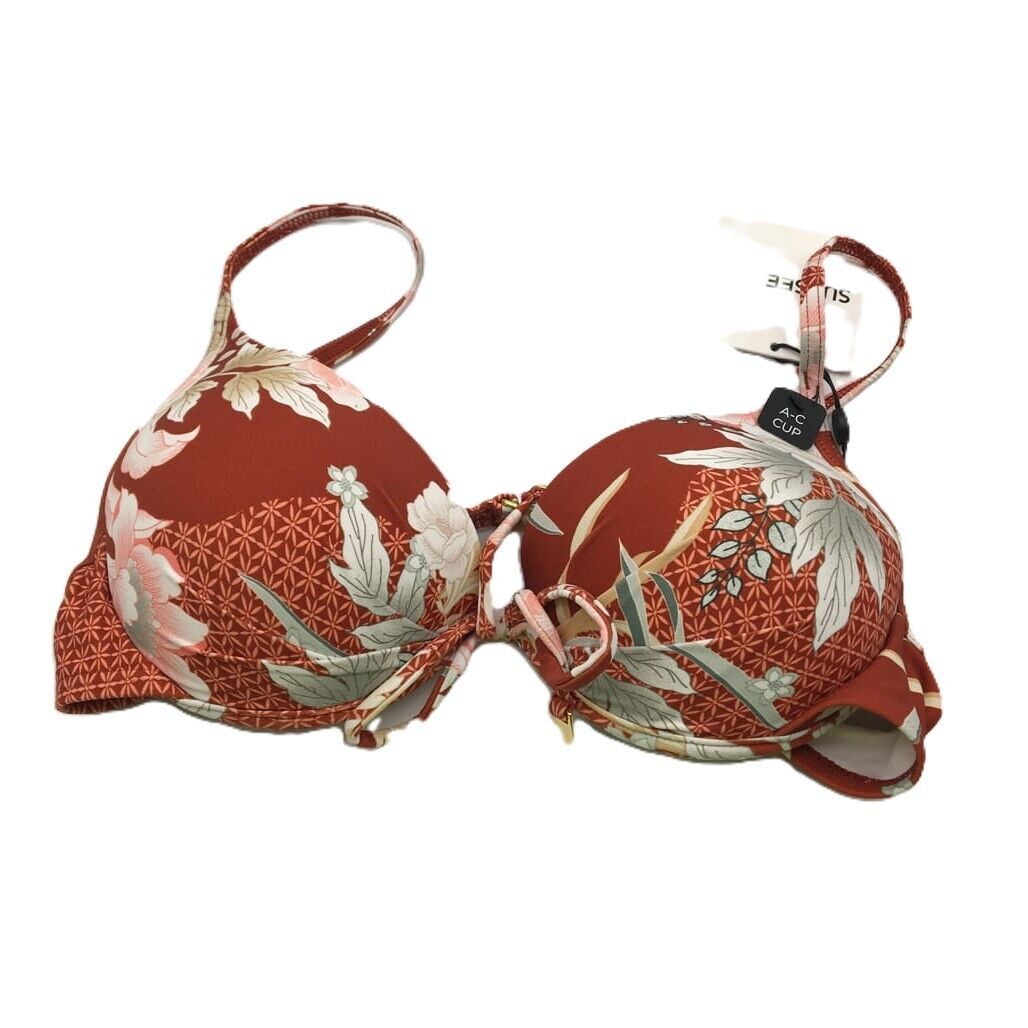 Sunseeker Swimwear Woman Underwire Forest Floral Bikini Beach Top Size 10 NEW