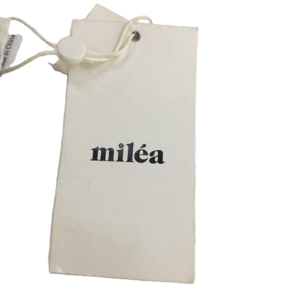 Milea Black and White Ribbed Swim Summer Beach Ladies Top Size 16 NEW