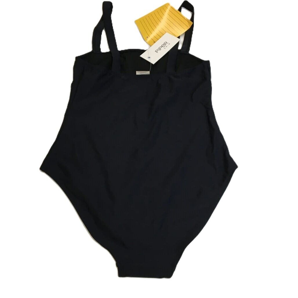 Piper One Piece Elastic Summer Black Women Swimwear Bodysuit Size 10 NEW