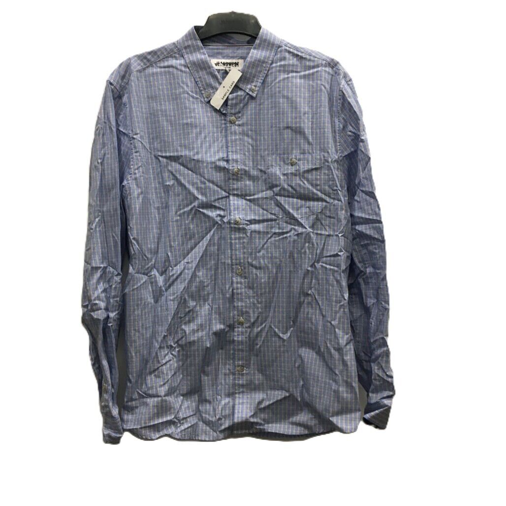 Sample Jeanswest Men Sky Casual Blue Every Day Checkered Shirt Size L NEW
