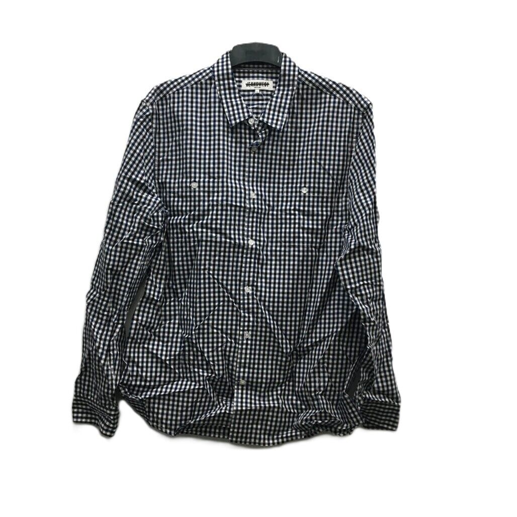 Sample Jeanswest Men Navy Blue Checkered Shirt with Two Pocket Size L NEW