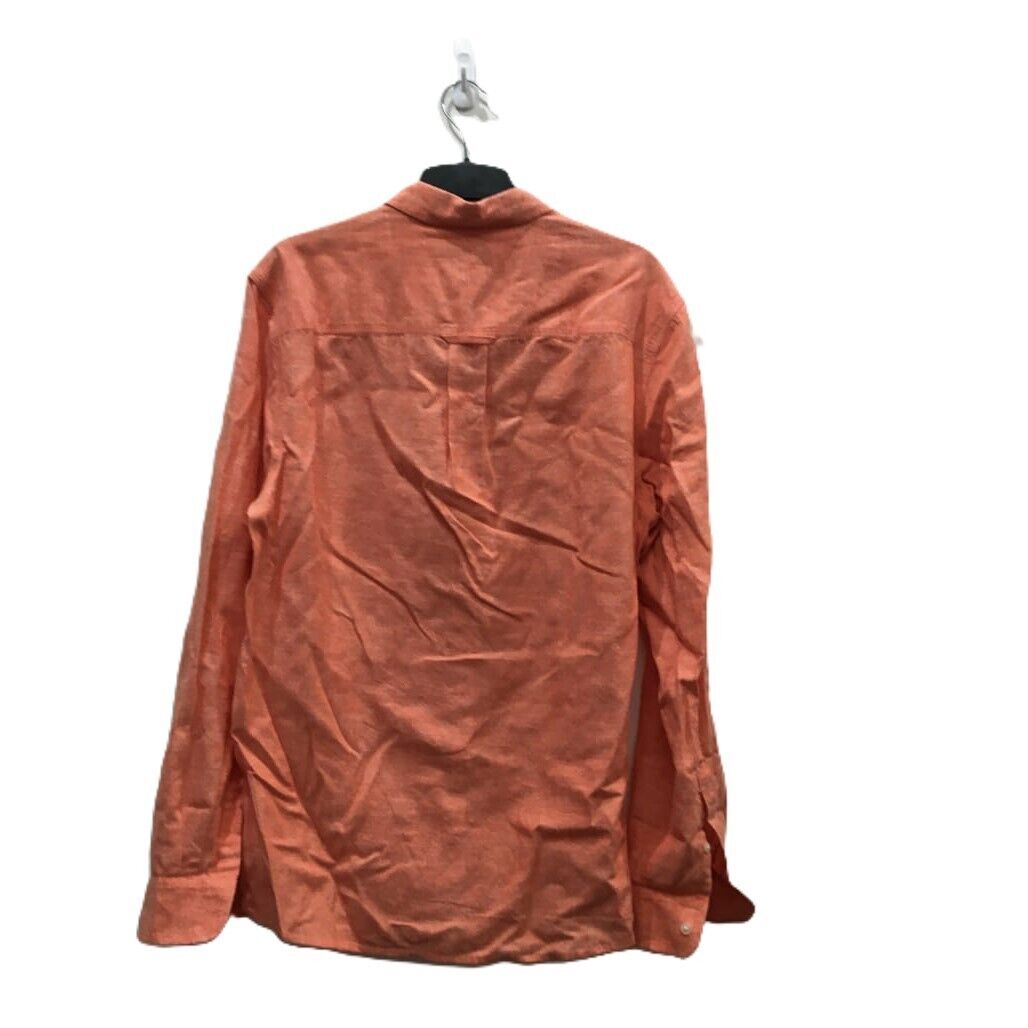 Sample Jeanswest Men Salmon Linen Long Sleeve Shirt with One Pocket Size L NEW