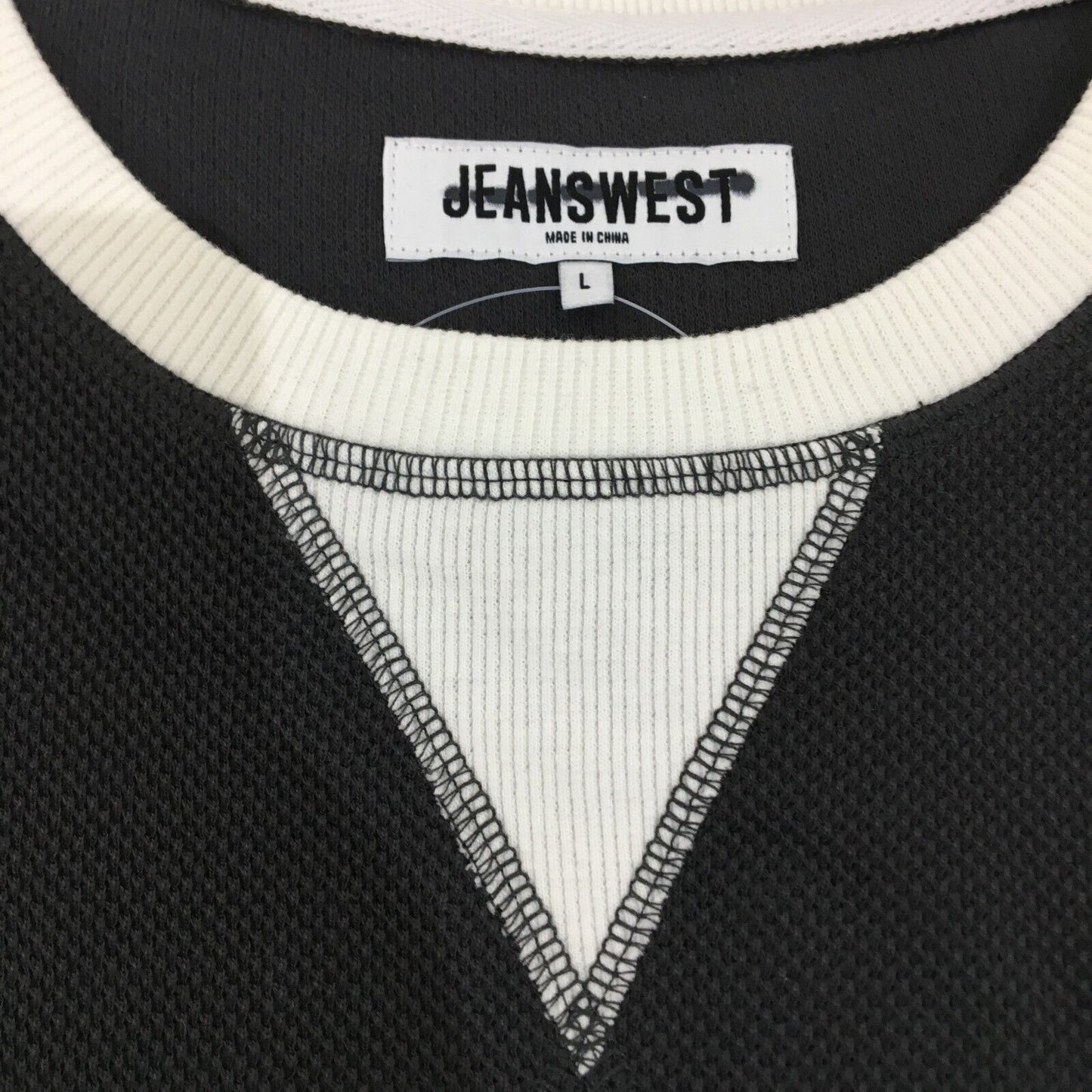 Jeanswest Charcoal Comfortable Waffle Pattered Cotton Casual Jumper Size L New