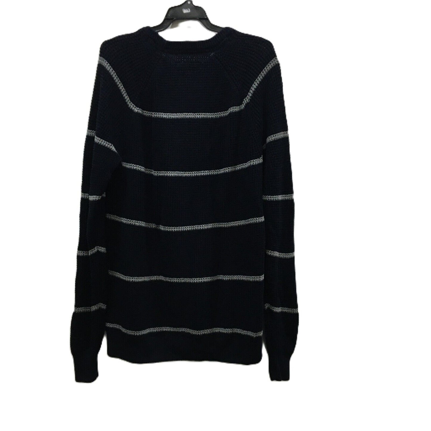 Jeanswest Navy Blue Knitted Striped Casual Comfortable Men Jumper Size L New