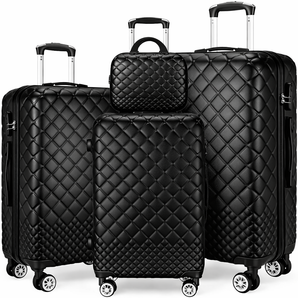 Sandinrayli XLXTJ-4JT02 Softside Expandable Luggage Set with Spinner Wheels NEW