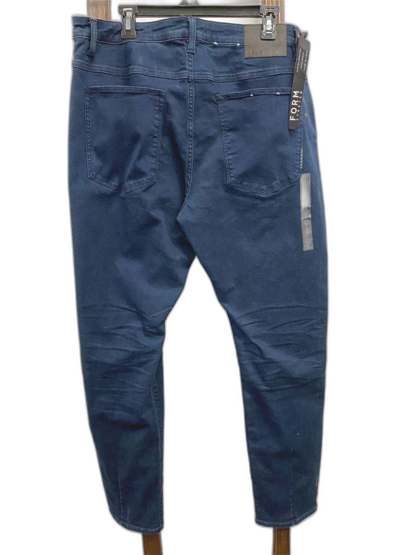 Neuw Cotton Relaxed Ray Tapered Nordic Blue Jeans Mens Size 38 34 NEW