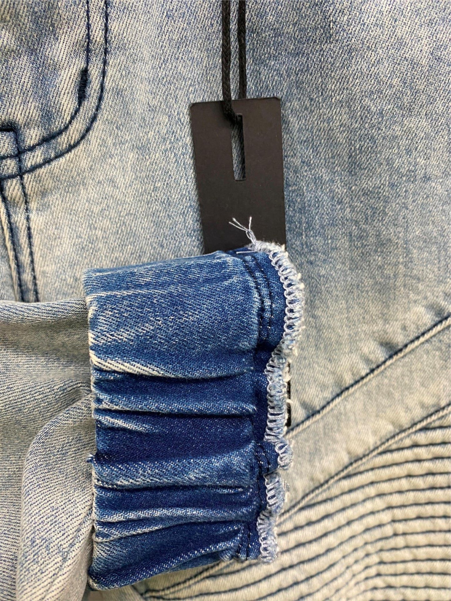 Standard Blue Cuffed Biker Skinny Jeans Mens Size 28 NEW