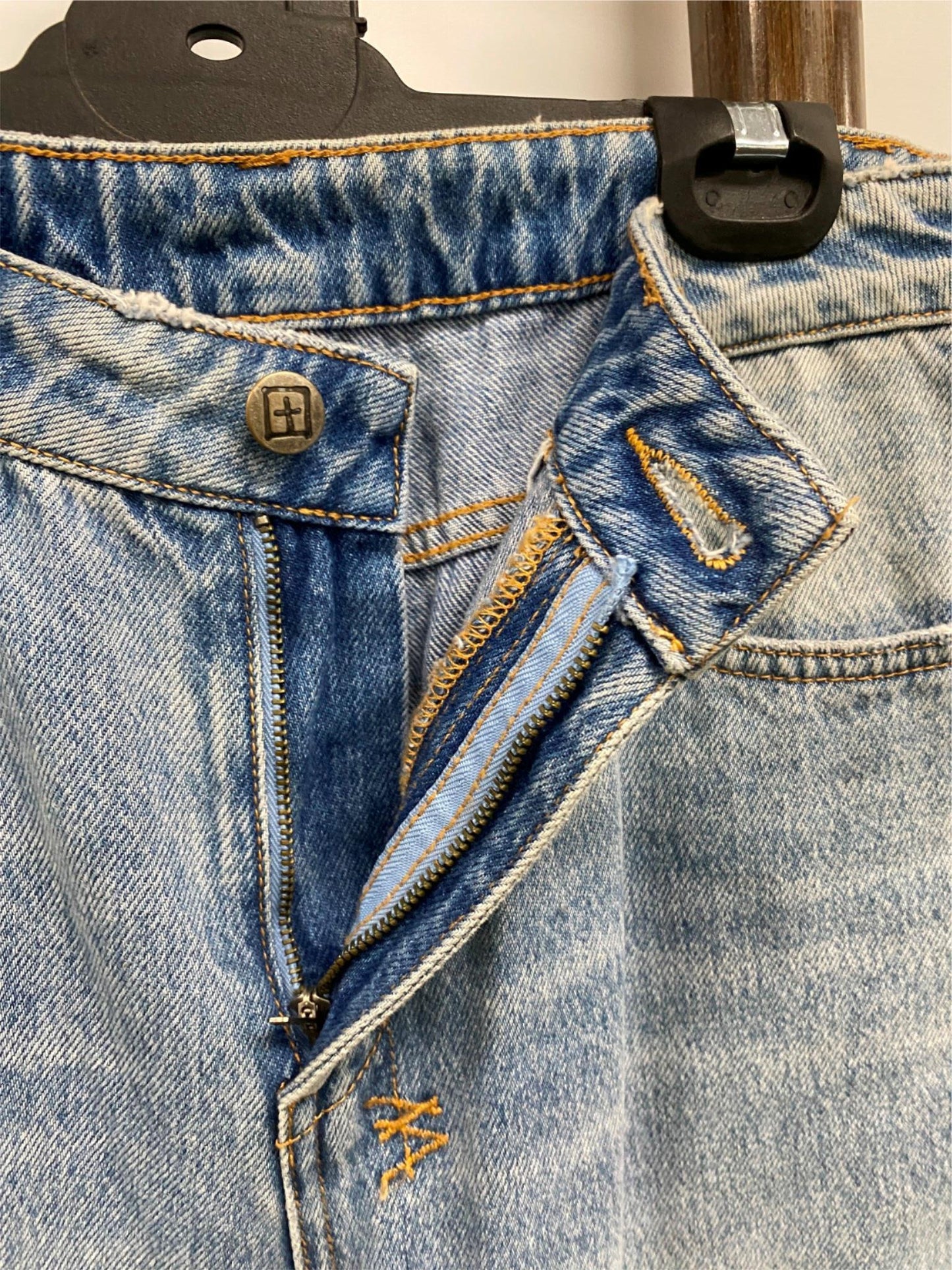 Ksubi Cotton Washed Blue Ripped Denim Jeans Mens Size 28 NEW