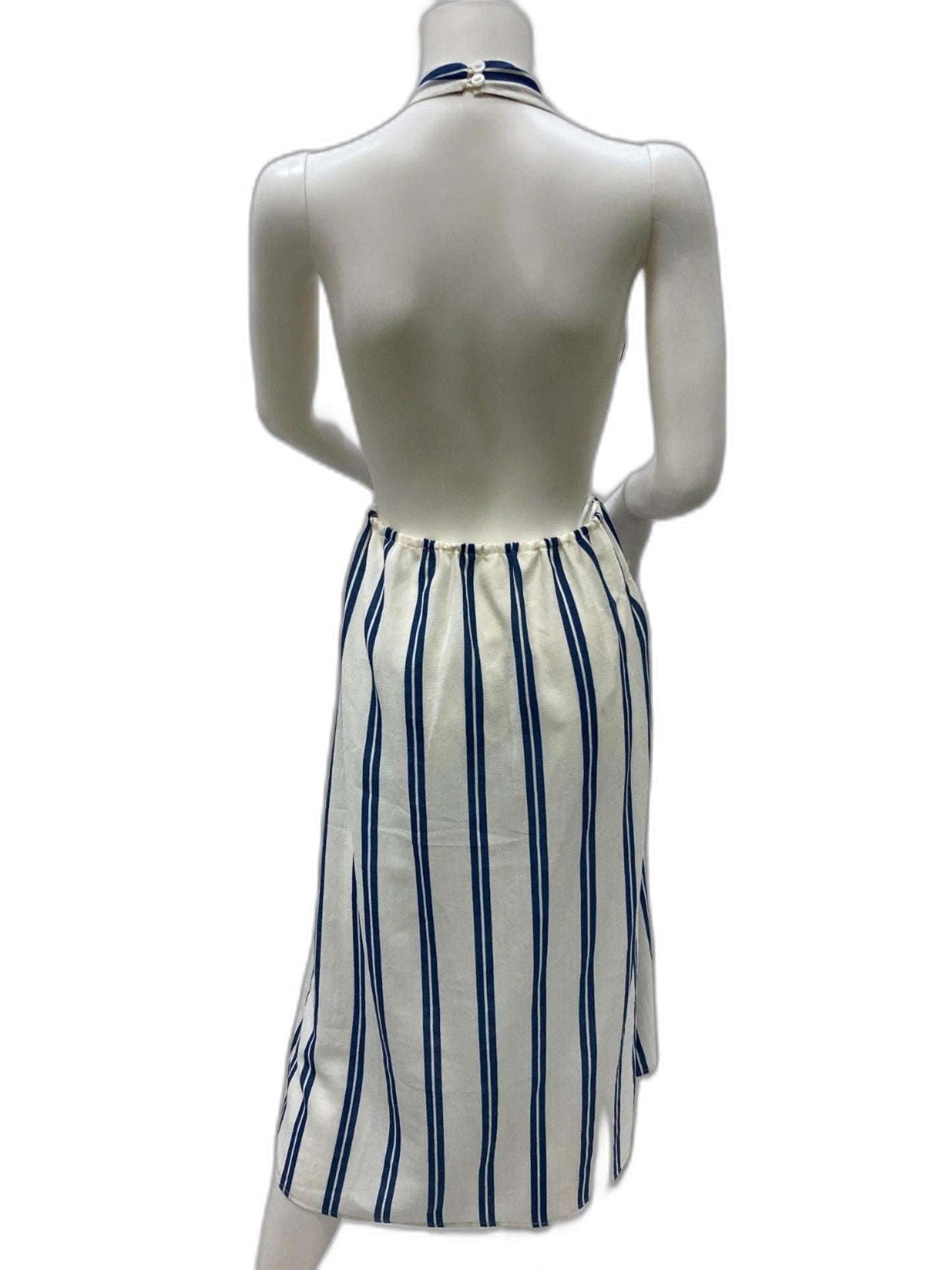 Glassons Swim Open Back Halterneck Midi Dress White Ladies Sz M NEW