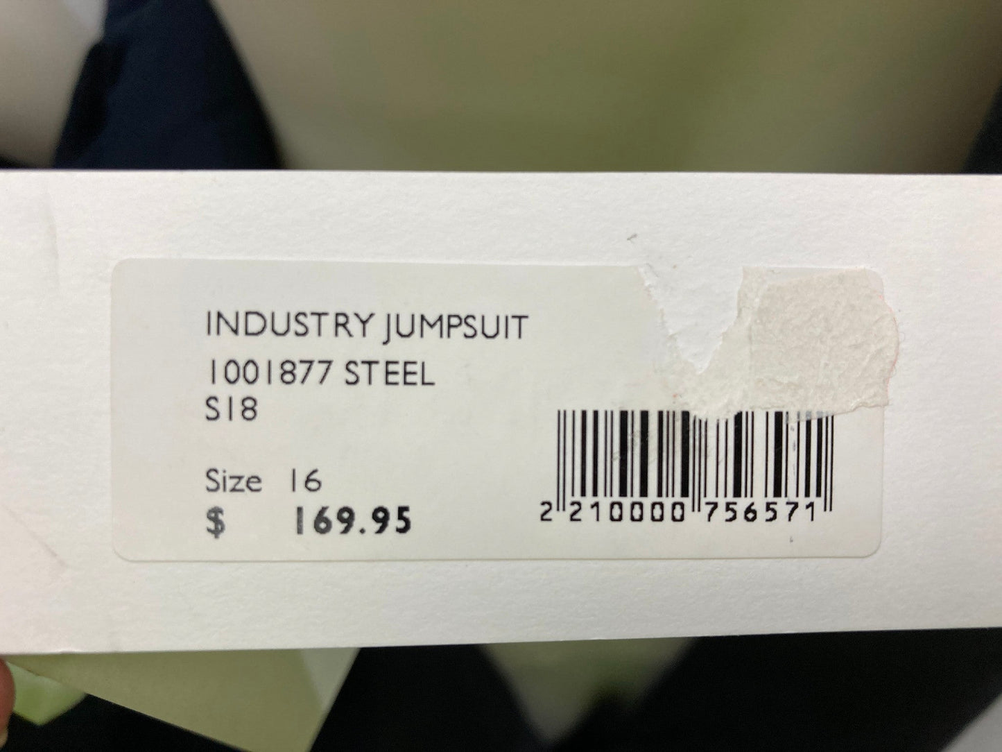 Sheike Industry Puff Sleeves Jumpsuit Black Ladies Sz 16 NEW