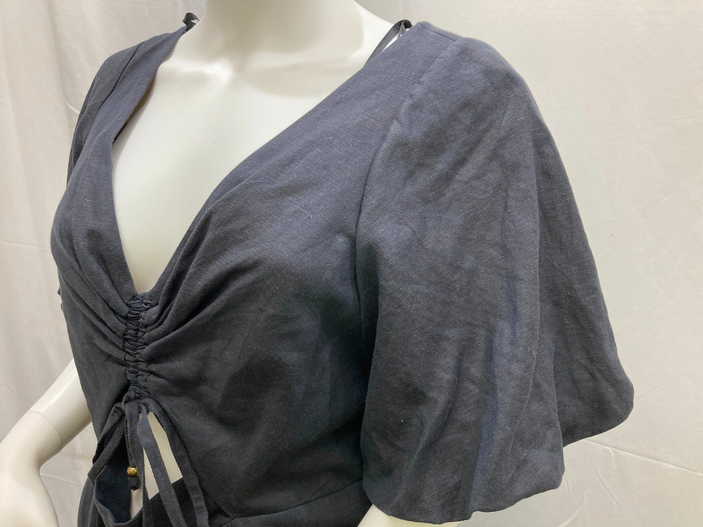 Sheike Industry Puff Sleeves Jumpsuit Black Ladies Sz 16 NEW