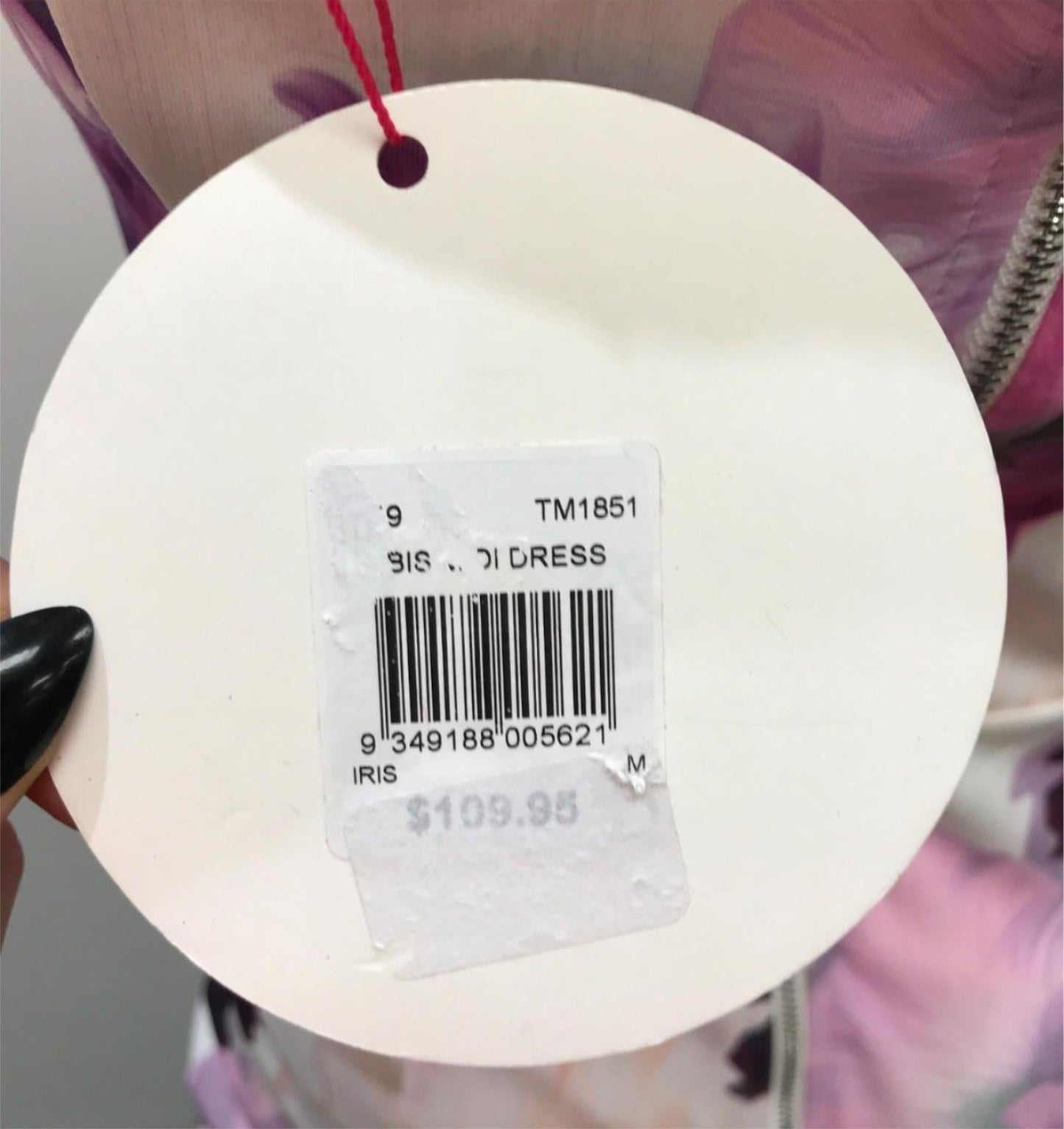 Tiger Mist Purple & White Midi Dress Zip Back Ladies Size M NEW