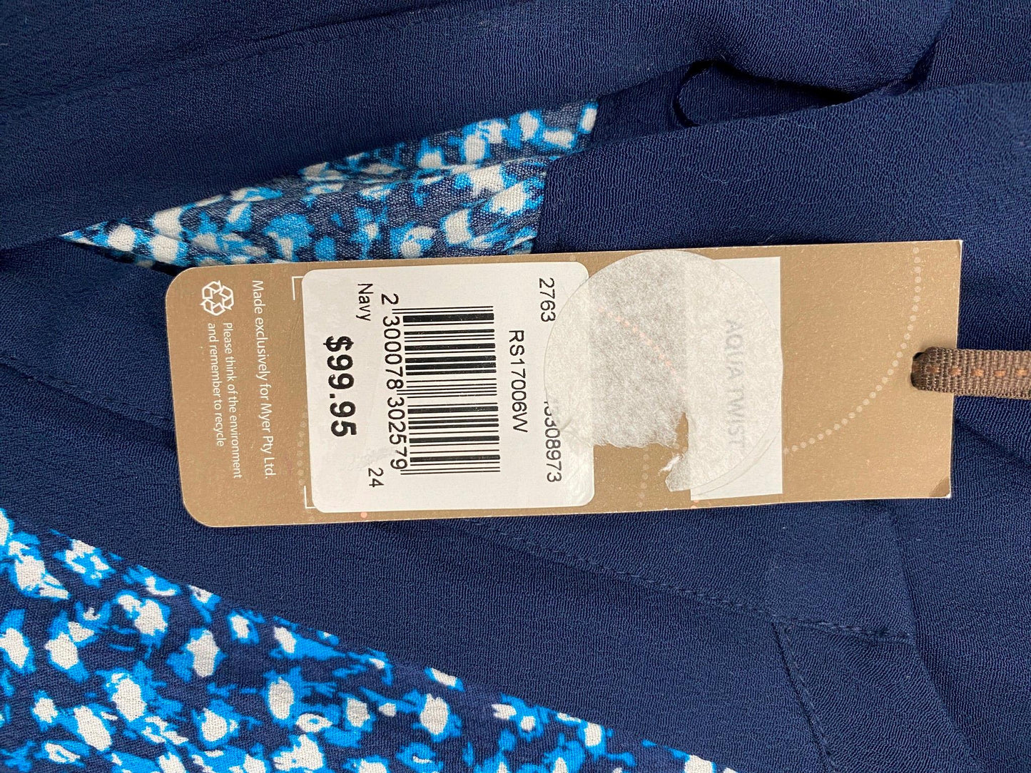 Regatta Woman Polyester Blue Navy Spotted Dress Ladies Size 24 NEW