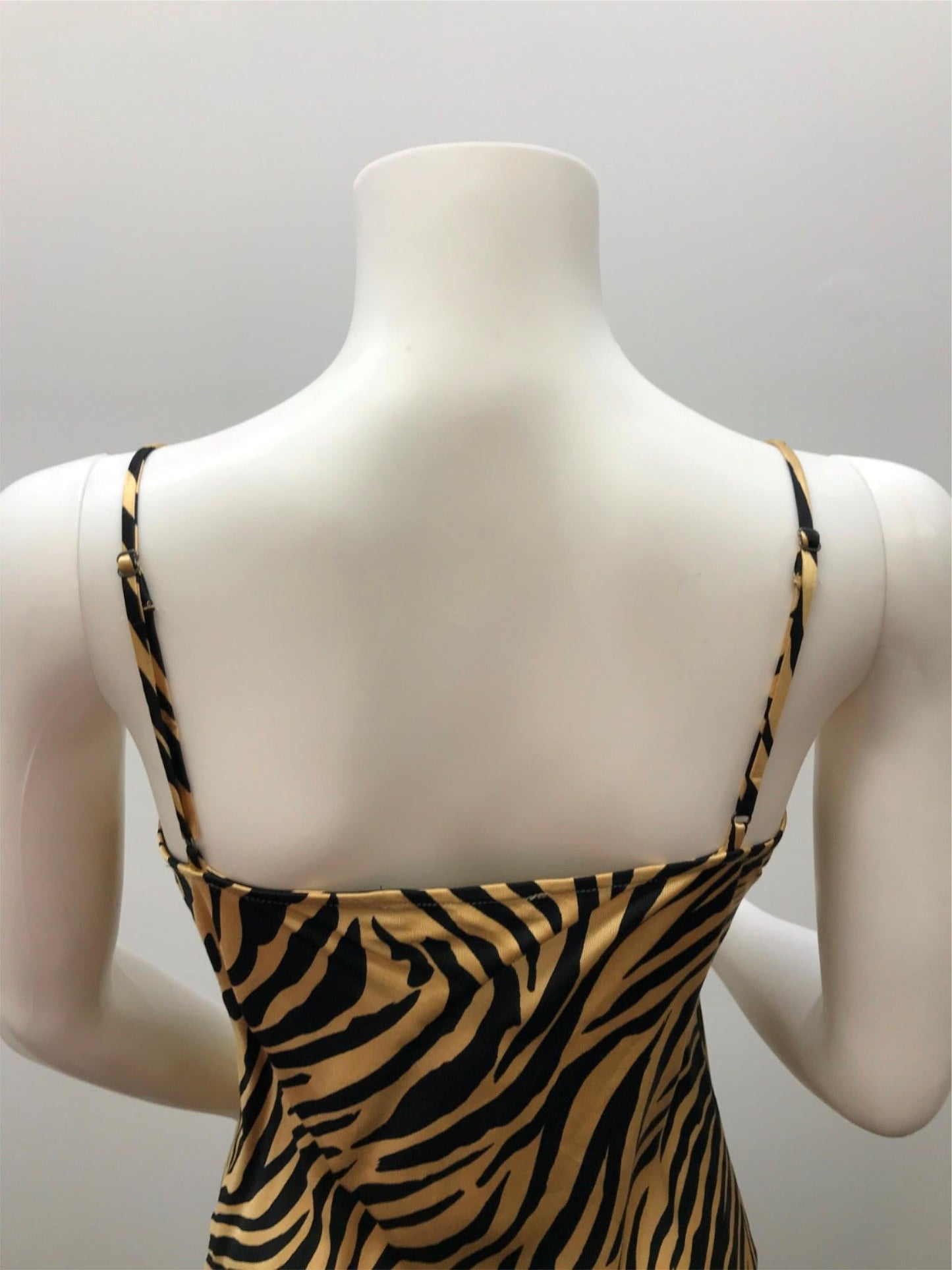 Sportsgirl Tiger Print Midi Spaghetti Strap Dress Ladies Size 6 NEW