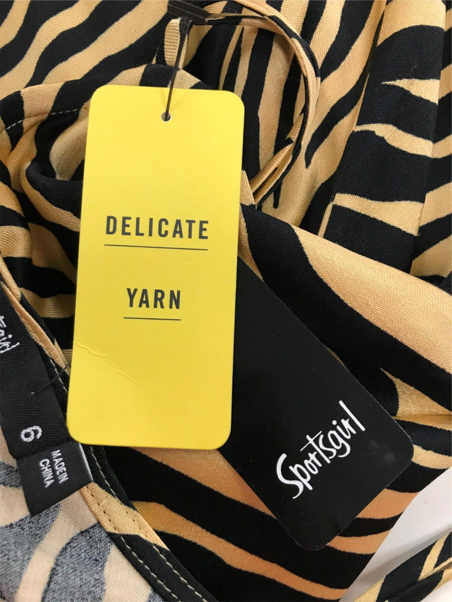 Sportsgirl Tiger Print Midi Spaghetti Strap Dress Ladies Size 6 NEW