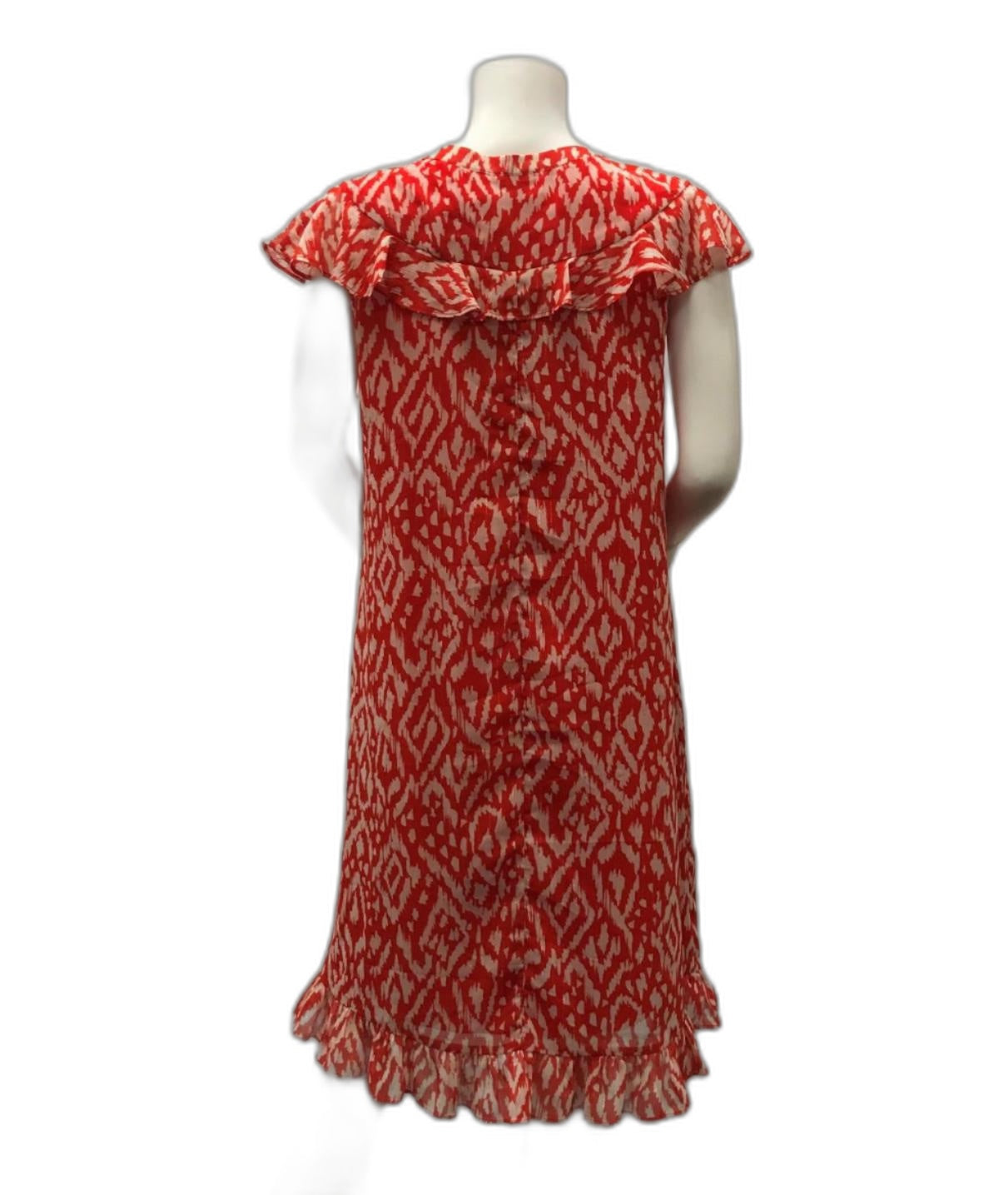 Jane Lamerton Red & White Frill Flowy Midi Dress Ladies Size 10 NEW