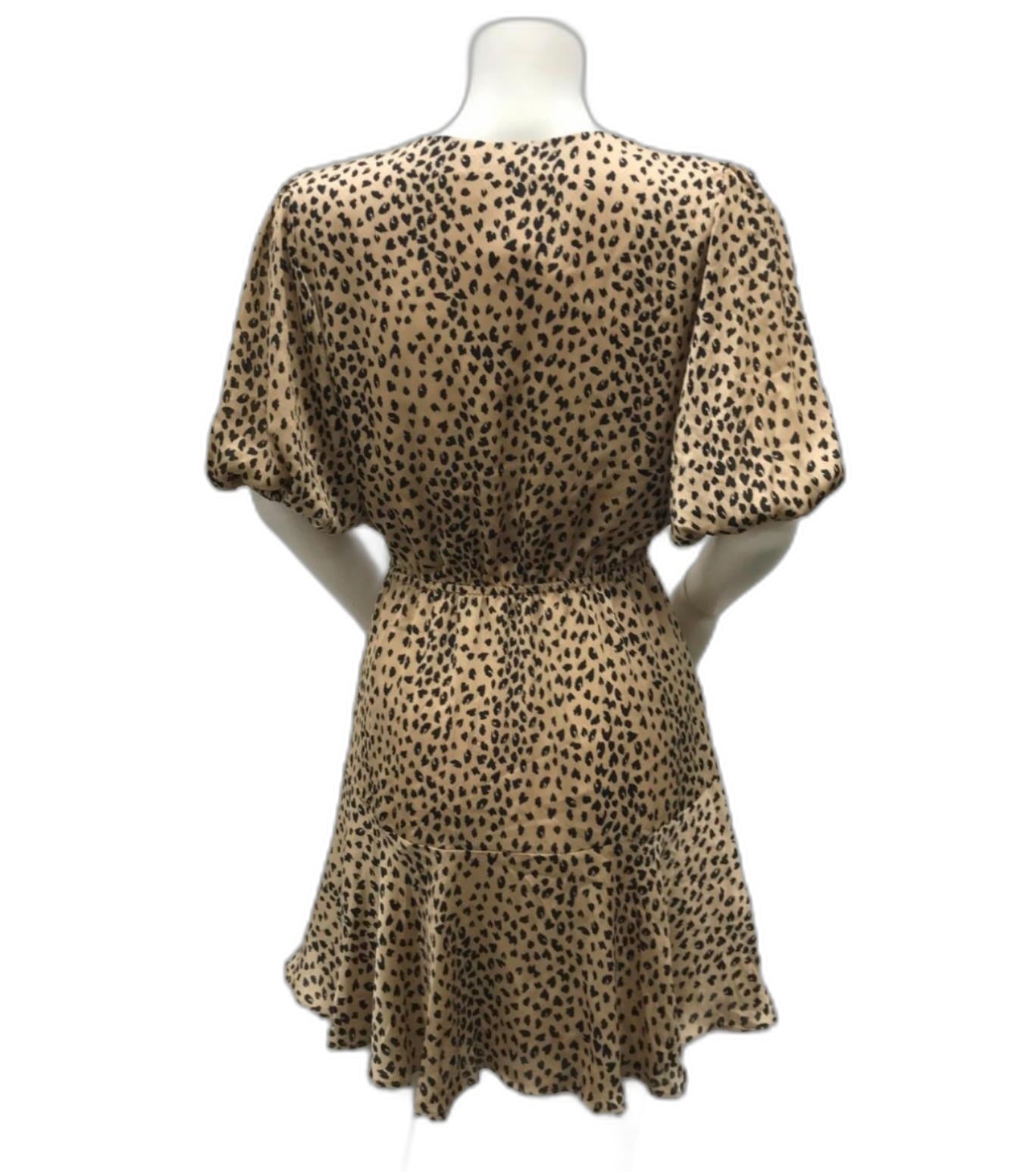 Sweet Pot Cheetah Print Short Sleeve Mini Dress Ladies Size 6 NEW
