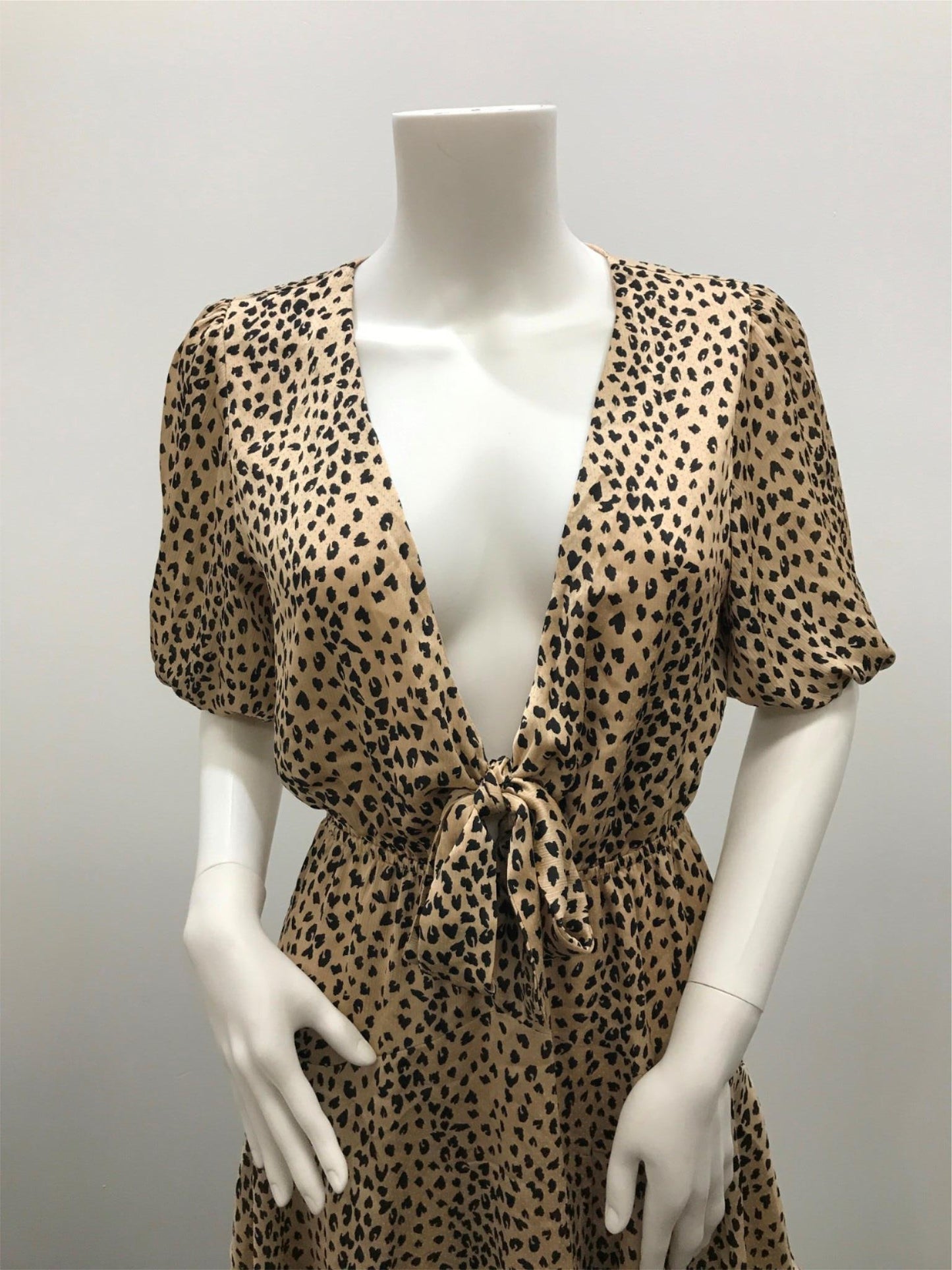 Sweet Pot Cheetah Print Short Sleeve Mini Dress Ladies Size 6 NEW