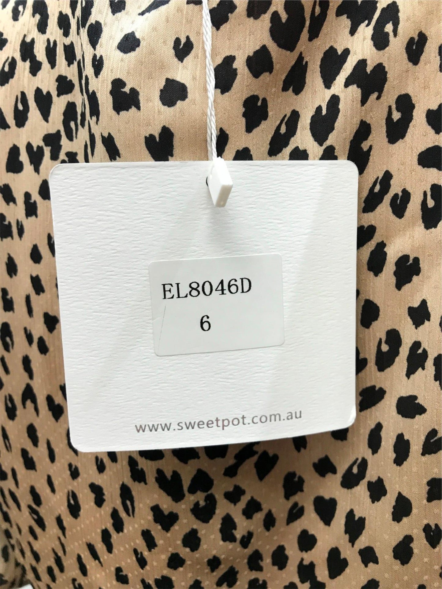 Sweet Pot Cheetah Print Short Sleeve Mini Dress Ladies Size 6 NEW