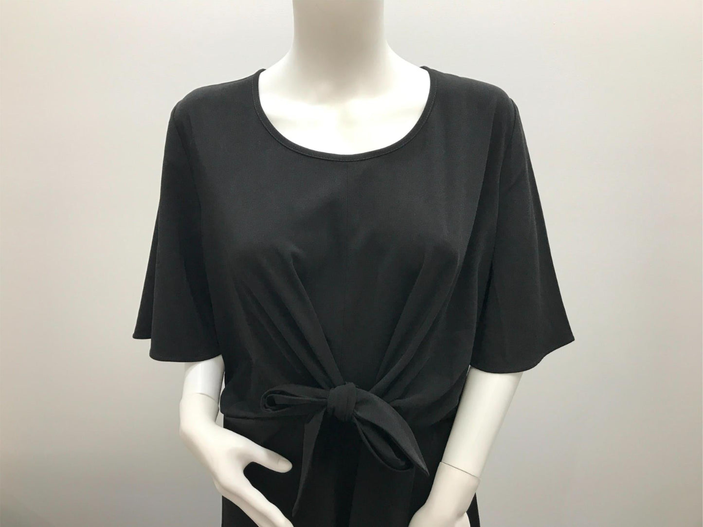 Neon Cherry Australian Made Black Zip Back Midi Dress Ladies Size Xs NEW