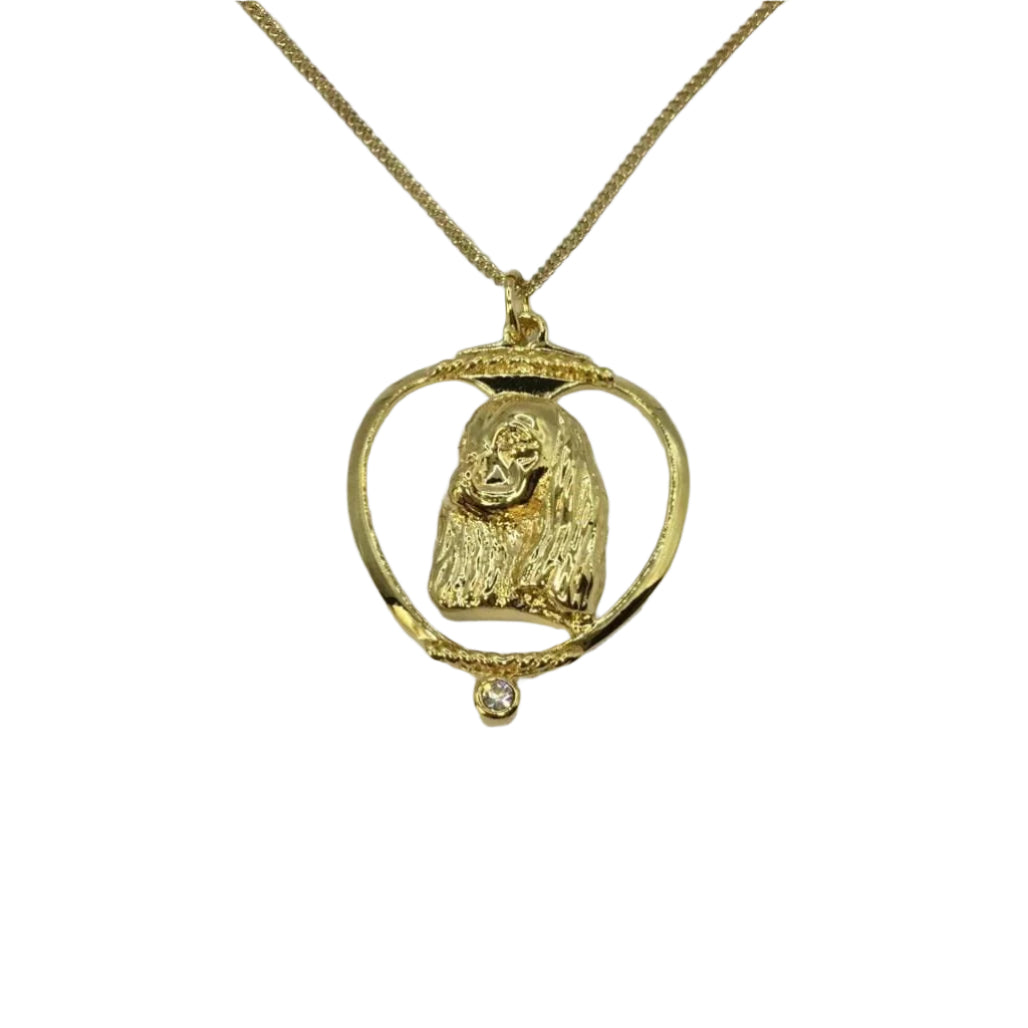 Deva Australia Jewels Of Nature 18K Gold Plated Spaniel Cz Pendant NEW