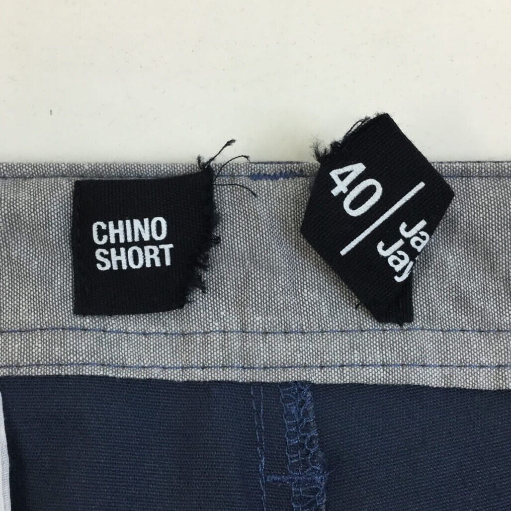 Jay Jays Chino Cotton Blend Pineapple Print Stretch Shorts Navy Mens Size 40 NEW