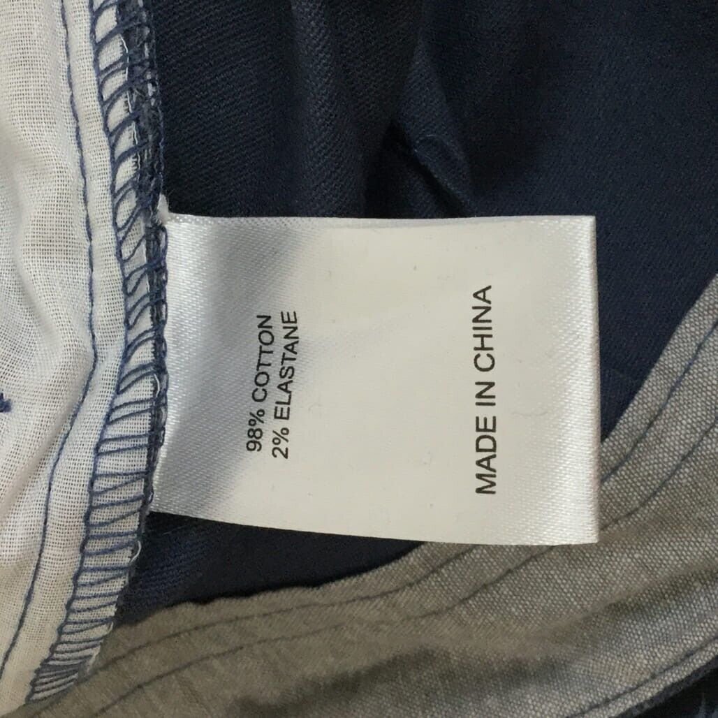 Jay Jays Chino Cotton Blend Pineapple Print Stretch Shorts Navy Mens Size 40 NEW