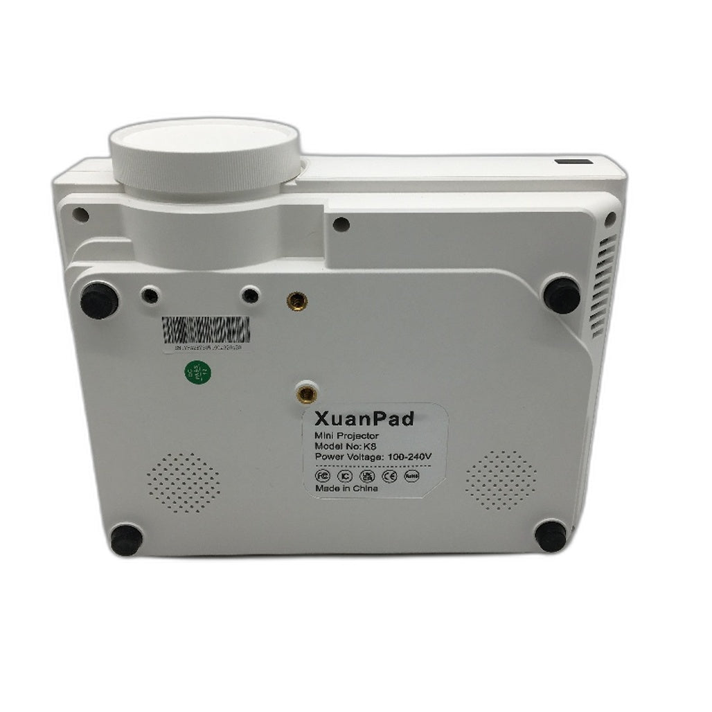 XuanPad K8 1080p HD Mini Home Theater Video Projector in White DEMO