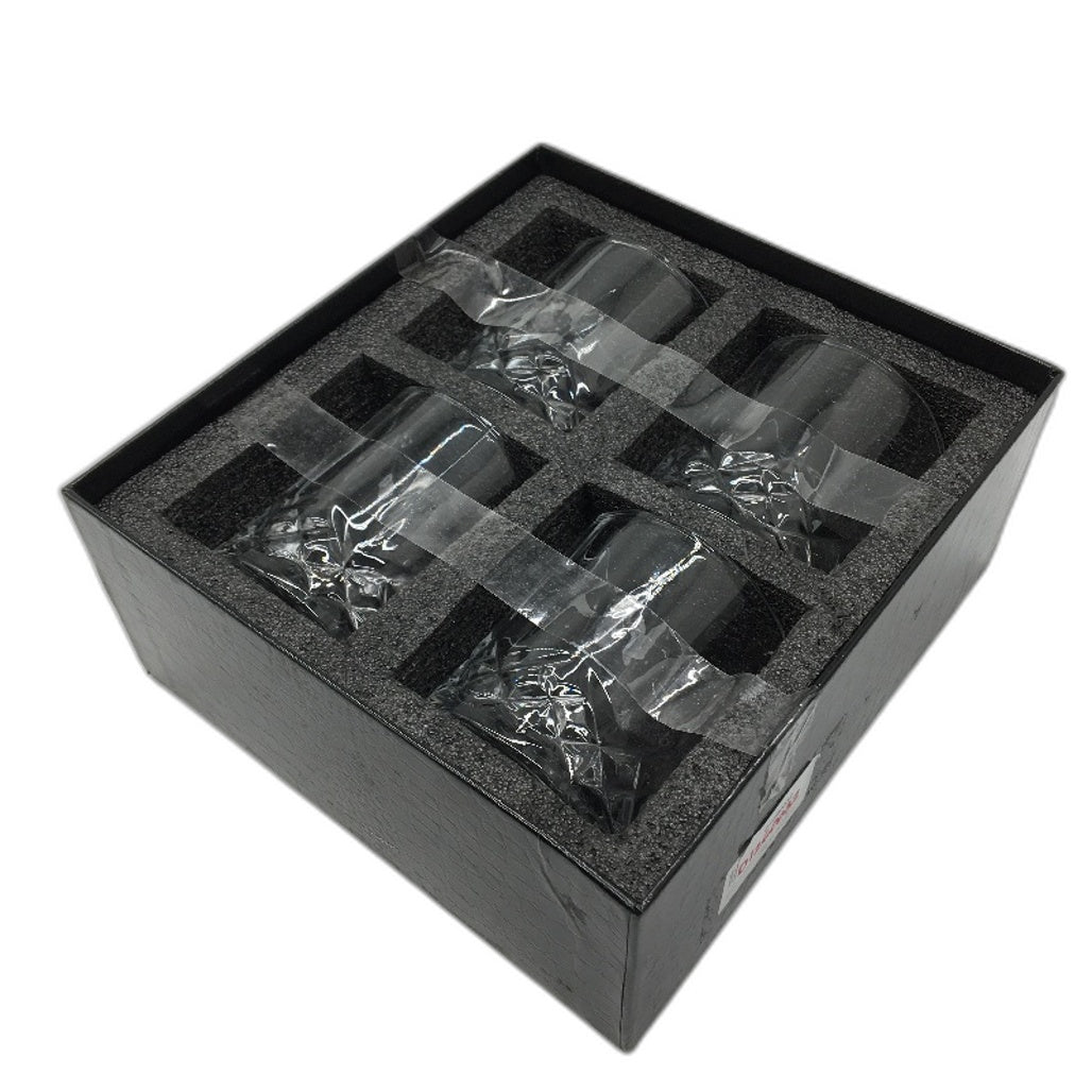 Grestar 4 Piece 10oz Old Fashioned Lead Free Crystal Clear Whiskey Glasses DEMO