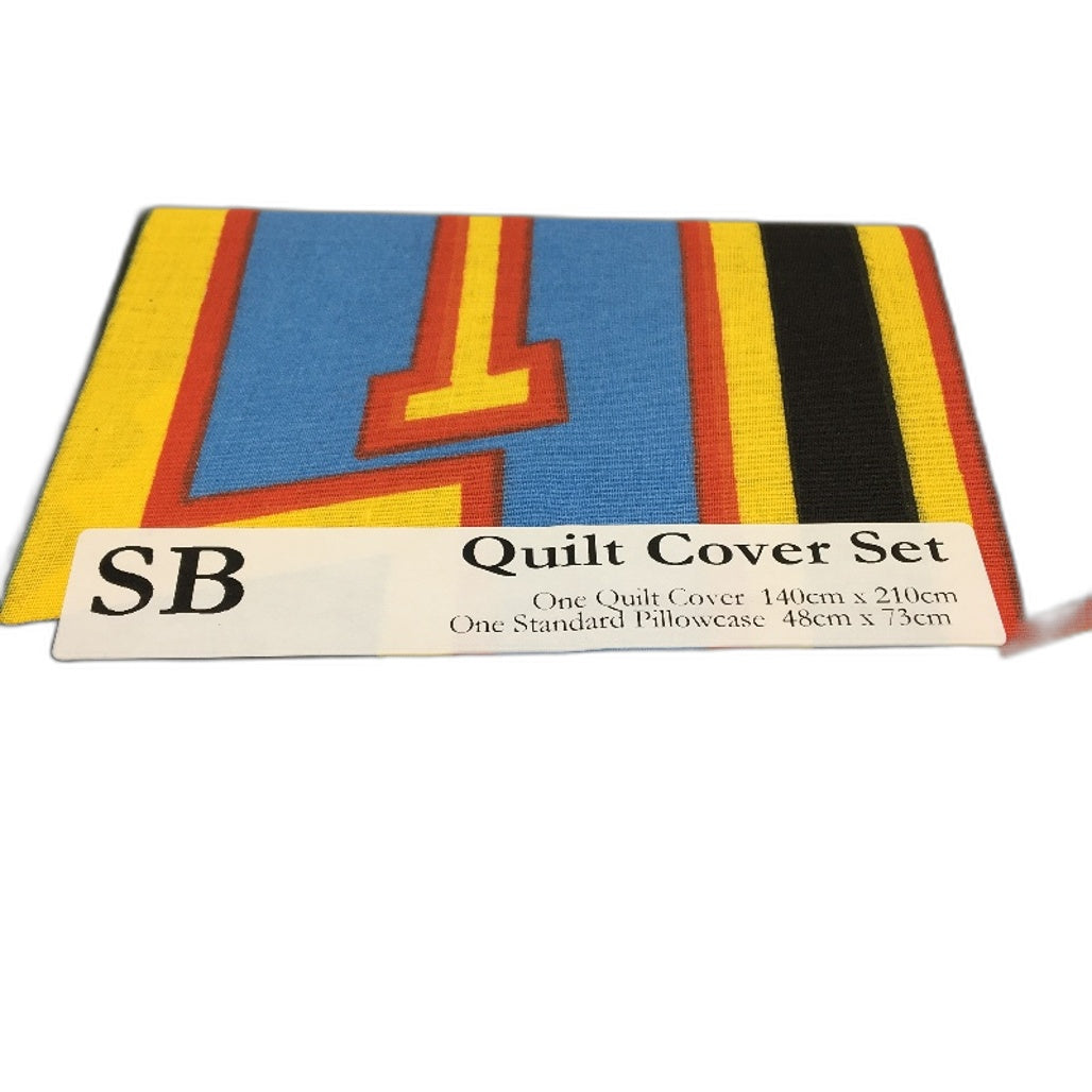 Train in a Field Quilt Cover Set Single Bed for Kids with Pillowcase NEW